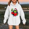 Children's Fashionable Casual Long-sleeved Loose Christmas Print Pullover Hooded Sweatshirt