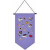 Wall Hanging Brooch Jewelry Storage Case Canvas Display Stand Enamel Pin Display Banner Holder Earrings Necklace Glitter Pin Collection Organizer