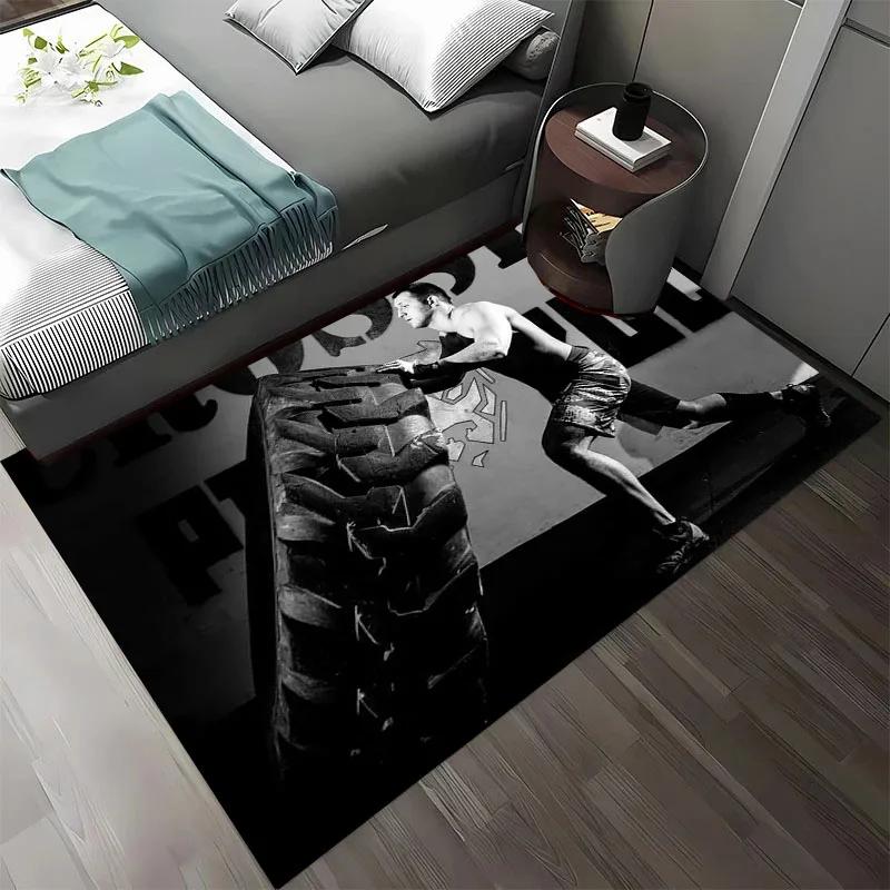 3D Printing GYM Theme Large Area Carpets for Home Living Room  Children's Bedroom Sofa Doormat Kitchen Floor Rugs Anti-slipDecor