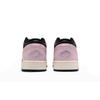 Jordan Air Jordan 1 Leather Slip Resistant Abrasion Resistant Low top Vintage Basketball Shoes Women's Black Pink 553560-081(Team1517-)