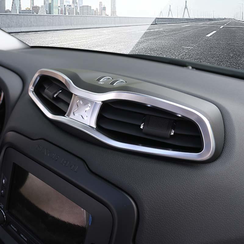 ABS салон центральный воздухозаборник декоративная наклейка рамка украшения для Jeep Renegade 2016 Up автомобильные аксессуары