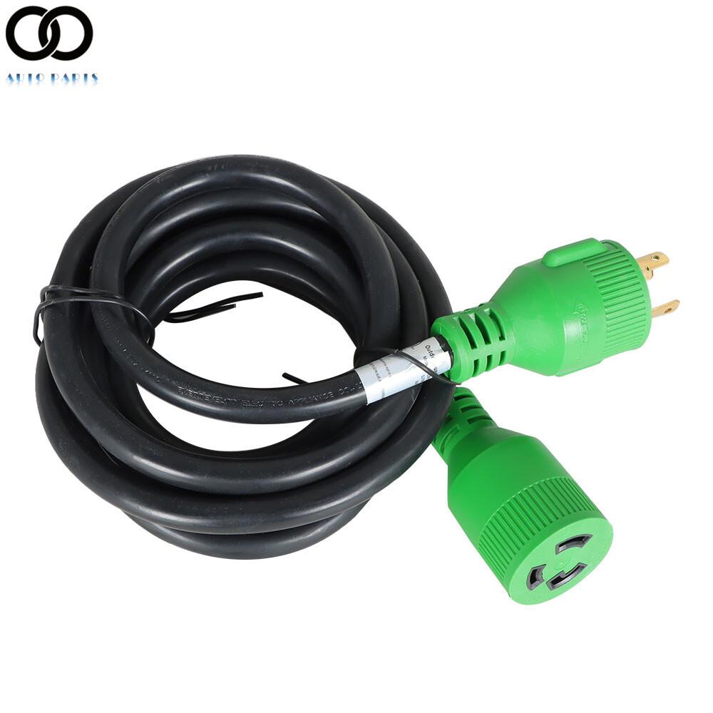10 FT 30 Amp Generator Extension Cord NEMA L5-30P to L5-30R 3-Prong 125V 3750W
