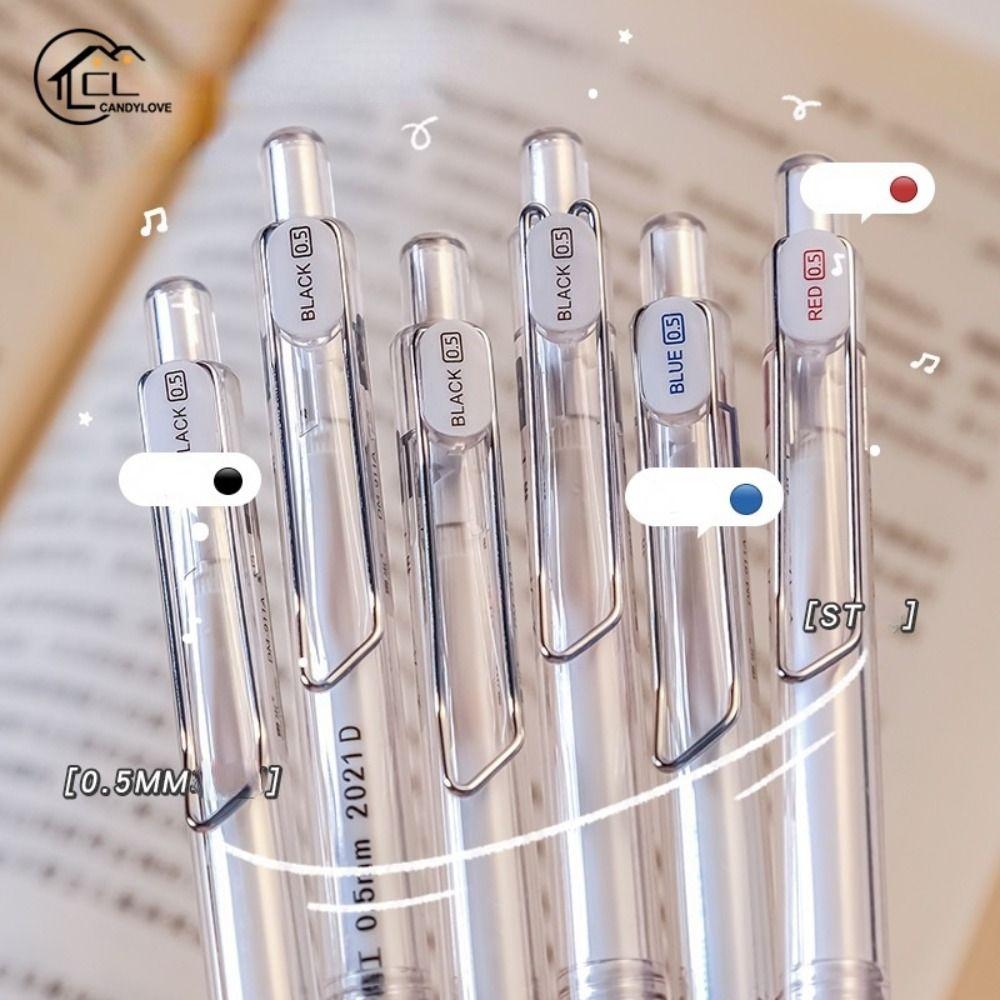 Быстросохнущая нейтральная ручка 0,5 мм Шариковая ручка с ST наконечником Прозрачная гелевая ручка Подарок