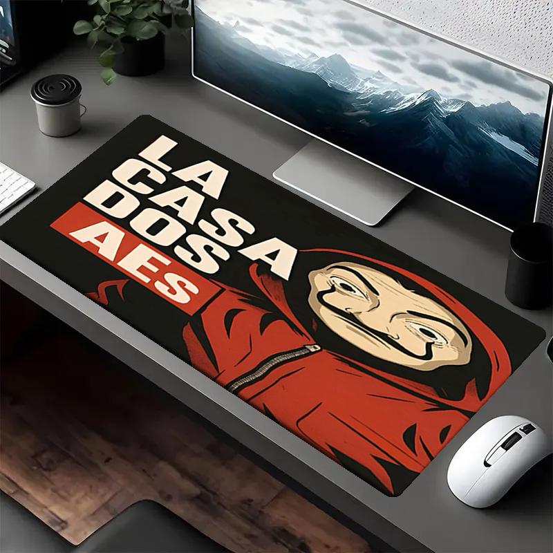 La Casa De Papel Theme Mouse Pad, Non Slip Rubber Base, Multifunctional Office & Home Decor, Perfect for Workspace Personalization.