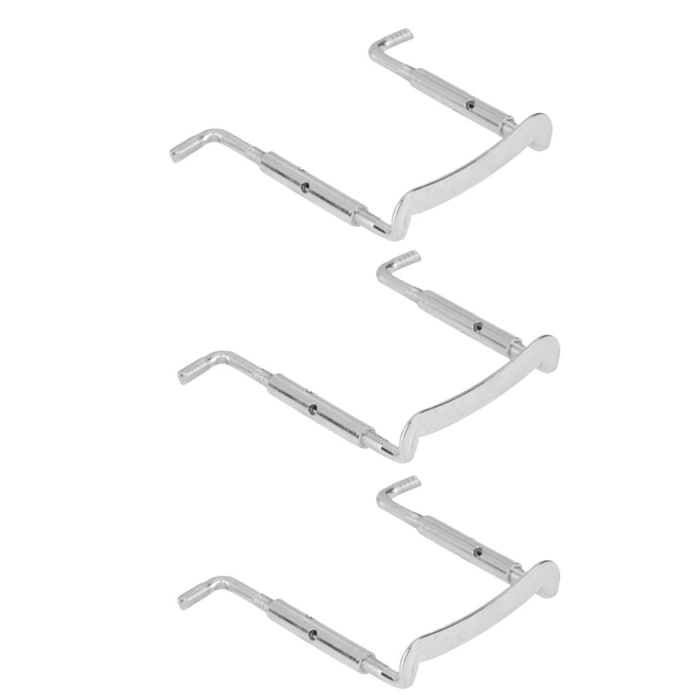 3PCS 3/4 4/4 Size Violin Chinrest Metal Violin Replacement Parts Violin Chinrest Screw Violin