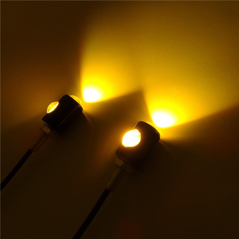 2 Pcs LED Motorcycle Signal Lamp Super Bright LED Car Number License Plate Bolt Screw Tail Rear Light Brake Fog Lamp Bulb