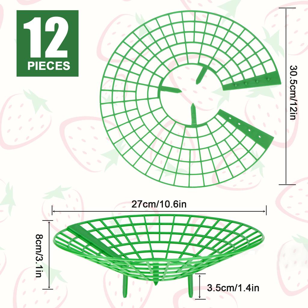 12 упаковок опор для растений клубники, подставка для растений клубники с 3 прочными ножками