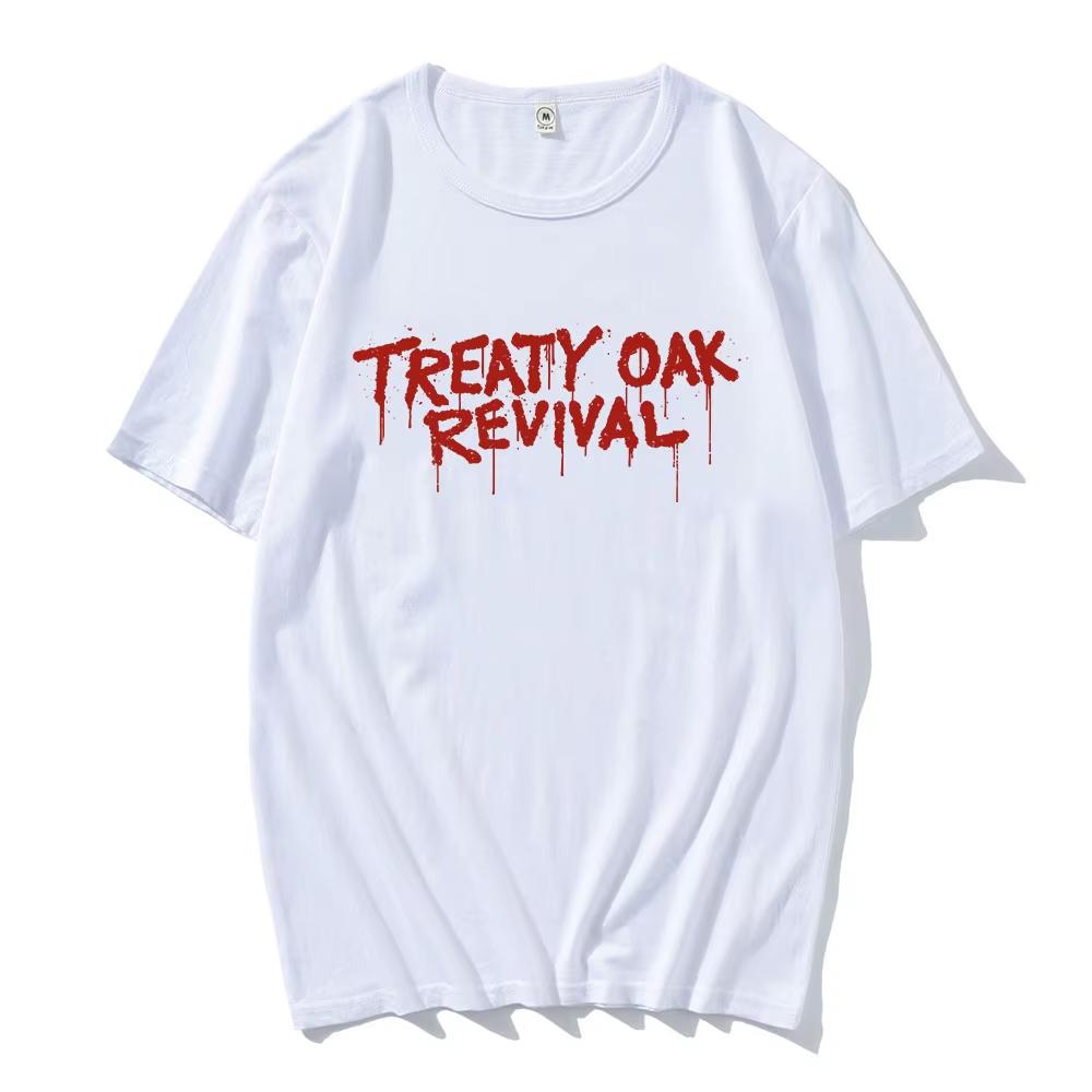 Футболка West Texas Degenerate Treaty Oak Revival Футболки Рок-группы Хлопок с коротким рукавом Мужские Футболки Унисекс Уличная одежда Хип-хоп Футболка