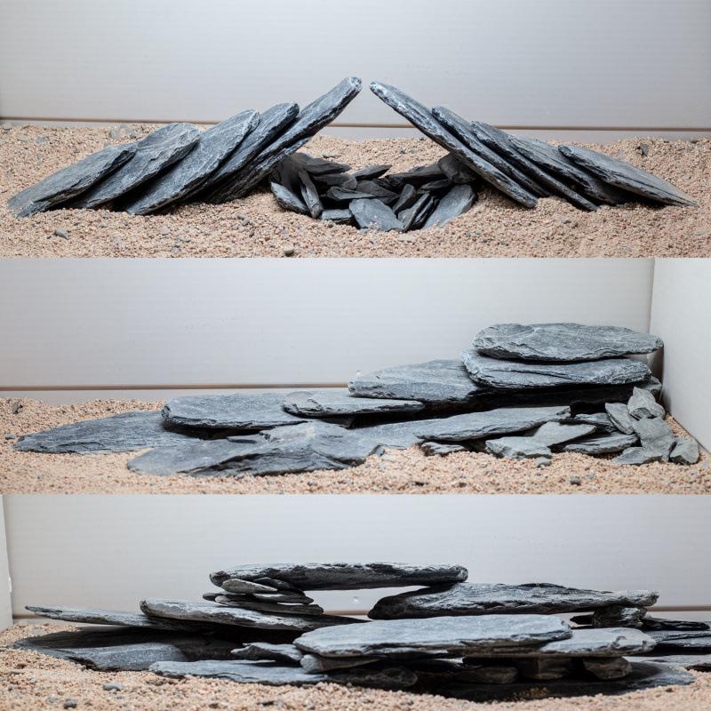 Натуральный сланец, речной камень: Ландшафтный дизайн аквариума и платформа для купания черепах