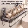 No Drilling Bathroom Shelf Aluminum Toilet Storage Rack Multifunctional Wall Shampoo Holder