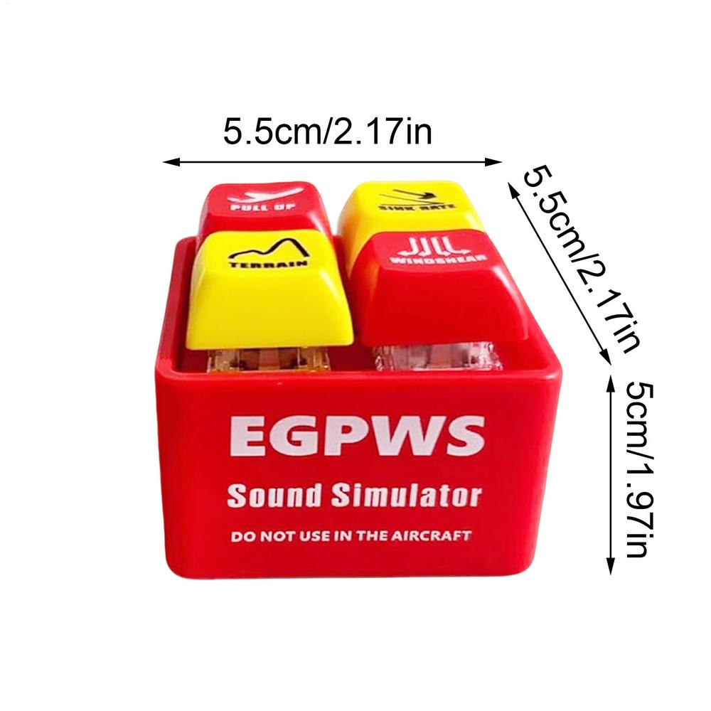 Брелок-брелок аварийного оповещения самолета Симулятор предупреждающего звука Egpws Брелок-подвеска для сигнализации экипажа Подвеска для рюкзака Декор для салона автомобиля