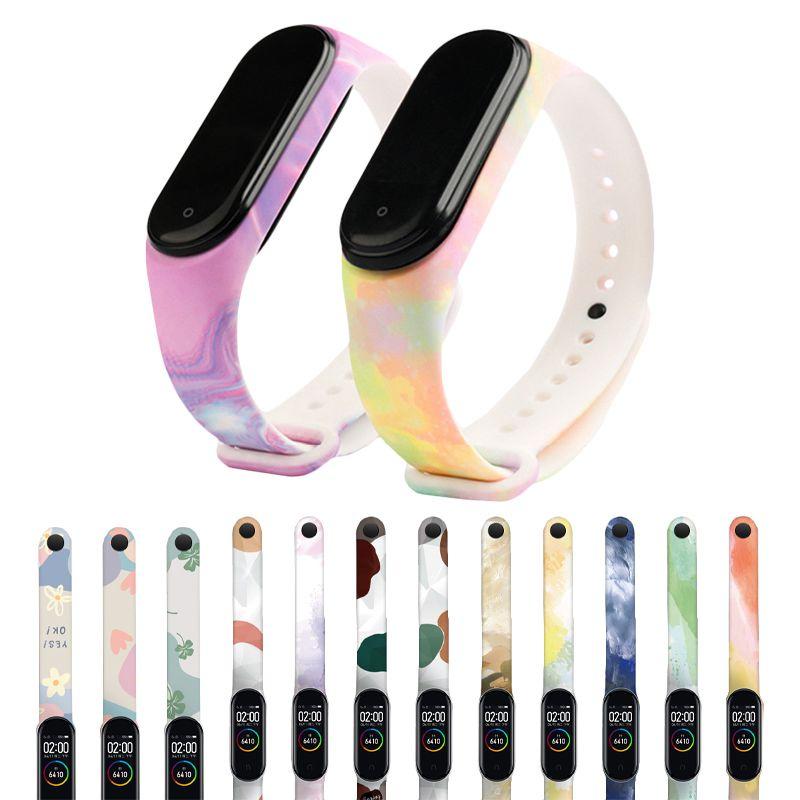 Creative Graffiti Design Silicone Band For Xiaomi Mi Band 3/4/5/6 Watch Replacement Comfortable And Adjustable