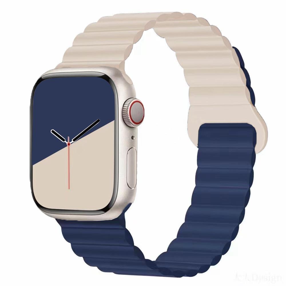 Простой силиконовый ремешок для часов Apple Watch Ultra 9 8 7 49 мм 45 мм 41 мм Силиконовый ремешок с магнитной застежкой для часов iWatch 6 5 4 SE 44 мм 40 мм 42 мм