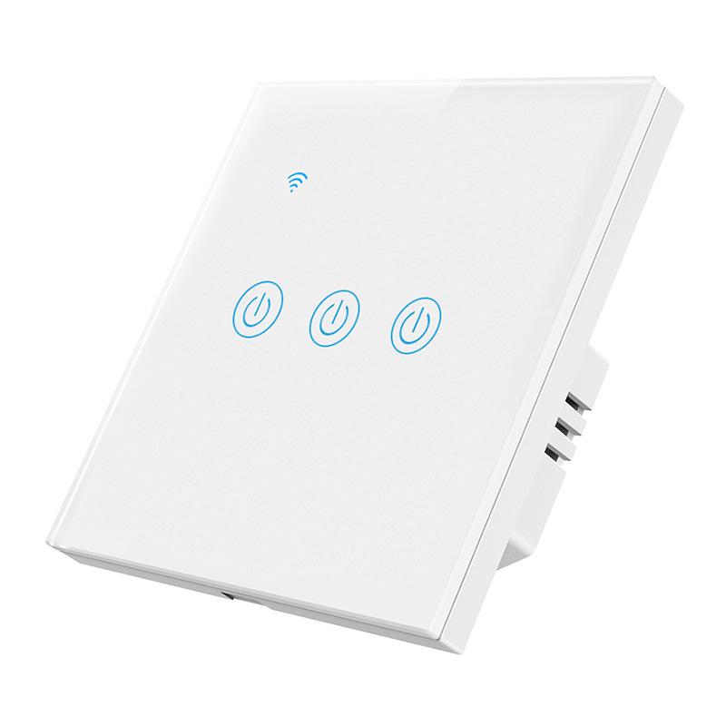 Умный выключатель Zero Fire Тип 86 Zigbee: Стальная или стеклянная панель, Пульт с голосовым управлением Alice.