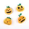 Self-entertainment Cat Toy Halloween Pumpkin Toy, Squeaky Stuffed Chew Interactive Soft Plush with Feathers for Indoor Cats