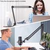 Microphone Stand Set Heavy Duty Mic Suspension Scissor Boom Arm with Clamp Sticky Tape for Singing