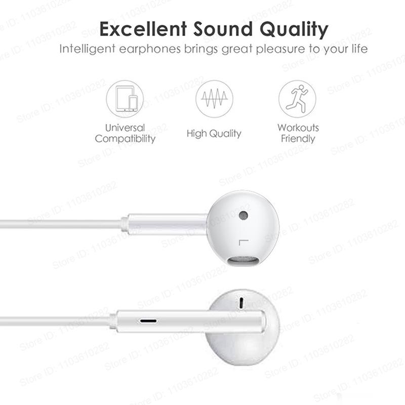 Headphones In Ear Headset Wired Earphones For iPhone 16 Pro Max 7 8 XS XR 11 12 13 14 Microphone Stereo Earbuds In-line Control