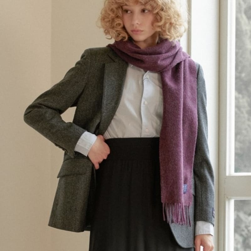 ABRAHAM MOON Шарф из мериносовой шерсти 25 см - Бордовый