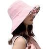 Wide Brim Cotton Summer Hat Women Packable Reversible Floral Bucket Hat UV Sun Protection Wide Brim Summer Beach Cap Double Sided Floppy Sun Hats
