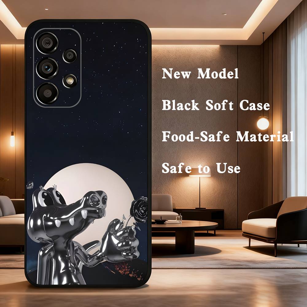 Singer A-Alvaro D-Diaz Case For Samsung Galaxy A73,52,71,22,Note,31,8,9,53,32,72,41,J7,Soft Black Silicone Cover