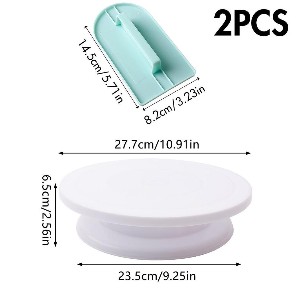 11-дюймовый нескользящий цветной пластиковый поворотный столик для торта для самостоятельной выпечки и украшения