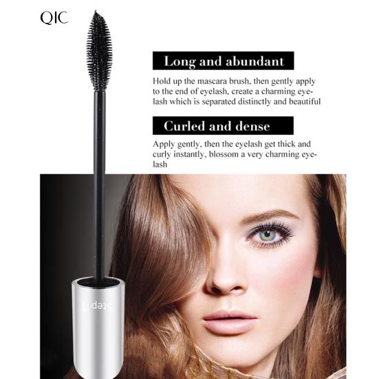 QIC Non Smudge 9g Двойная головка щетки Утолщающая подкручивающая тушь для ресниц Косметика для глаз
