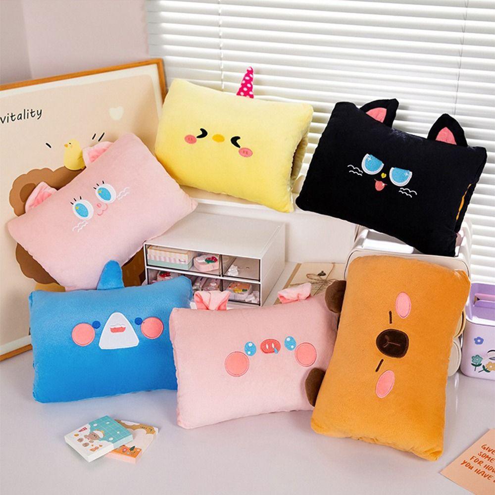 Мультяшная плюшевая подушка Kawaii, милая плюшевая игрушка, милая офисная подушка для сна, детская игрушка-варежка