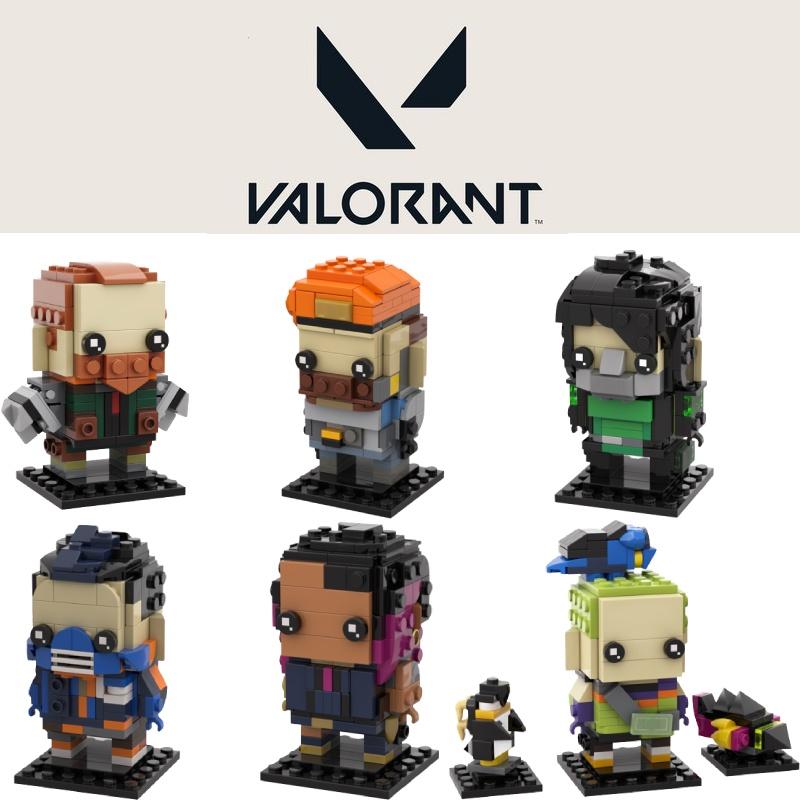 Gobricks Moc Valorant Контракт Голова Миниатюрная Фигурка Сборная Игрушка