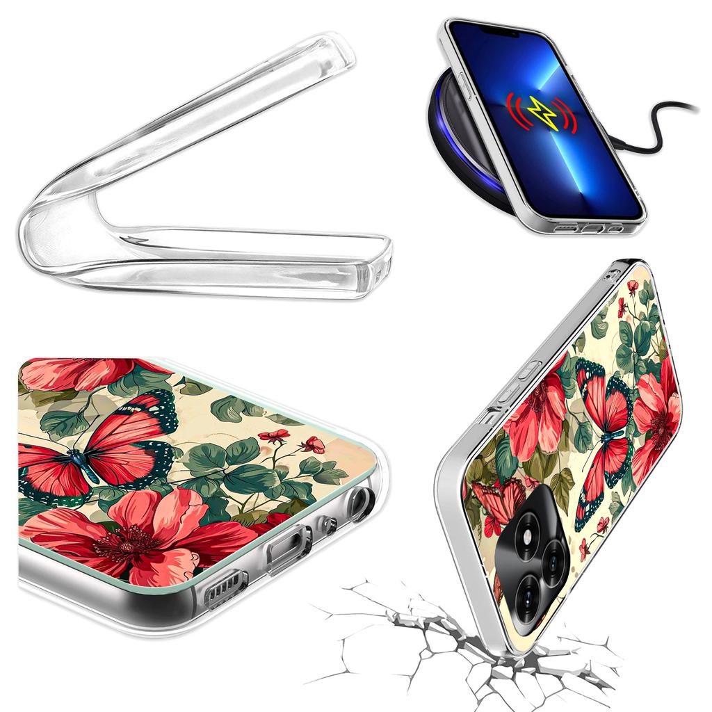 Etui Do Honor X5C Plus / X5C 4G Obudowa Foto Case Plecki Motyle + Szkło 9H