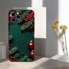 Christmas Art Decorations Phone Case For iPhone 17,16,15,14,13,12,11,Plus,Pro Max,XS,X,XR,SE,Mini,8,7,Soft Silicone Black