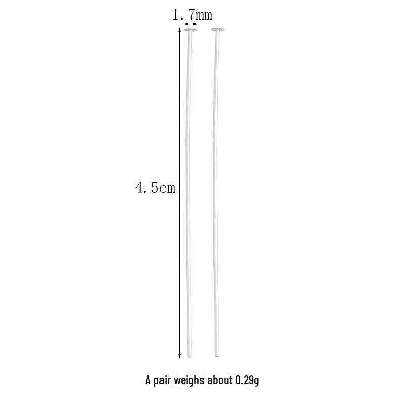 Sterling Silver S925 T-Head Pin for DIY Bracelets and Beaded Jewelry
