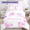 3pcs Custom Name Axolotl Bedding Set Duvet Cover Closure Includes 1 Duvet Cover & 2 Pillowcases, Soft and Comfortable for All Seasons.