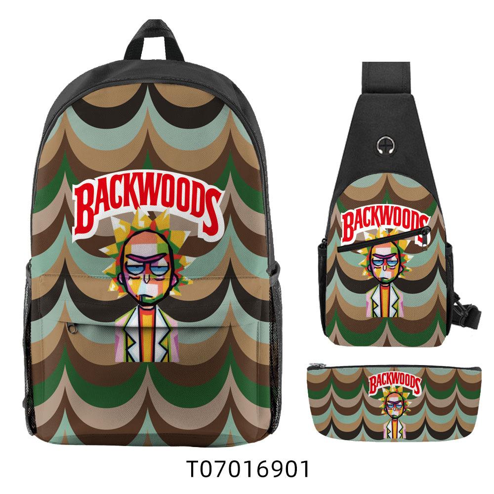 Популярный 3D Рюкзак Backwoods Сигара Студенческий Рюкзак для Кампуса Дорожная Сумка