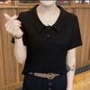 2024 Summer Trendy Slimming Polo Shirt for Middle-Aged Women Plus Size