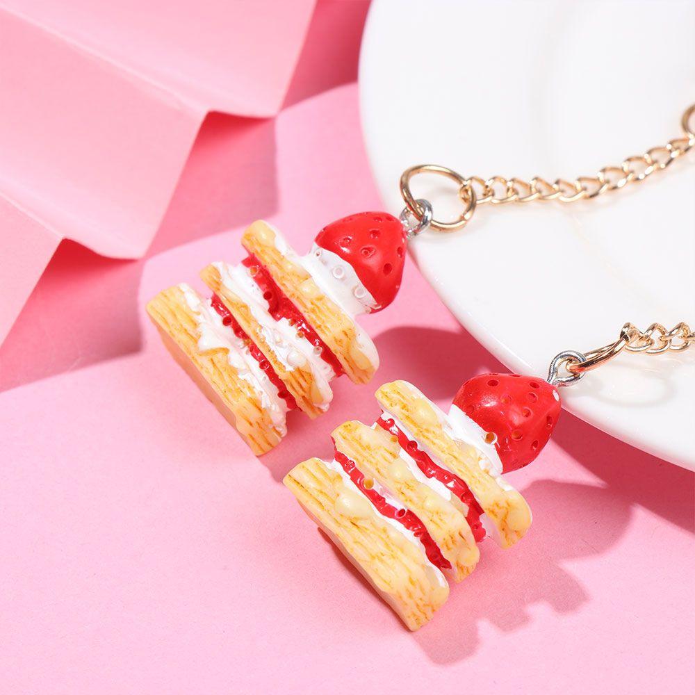 Fashion Charm Popular Bag Pendant Cake Mobile Phone Lanyard Cute Strawberry
