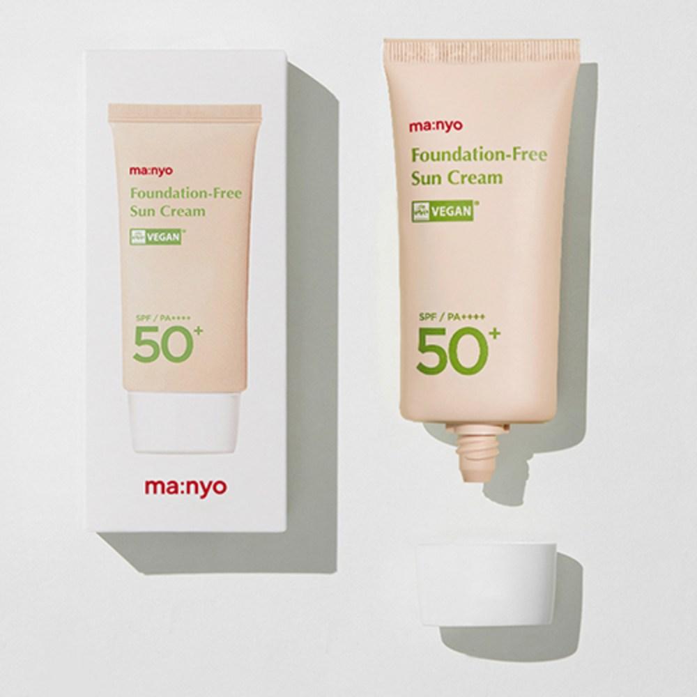 ma:nyo Солнцезащитный крем Factory Foundation Free SPF50+ PA++++, 50 мл, 6 шт.