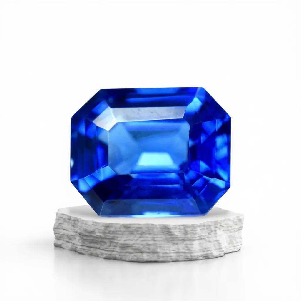 9.90 Ct Natural Blue Tanzanite Faceted Emerald Cut Loose Gemstones