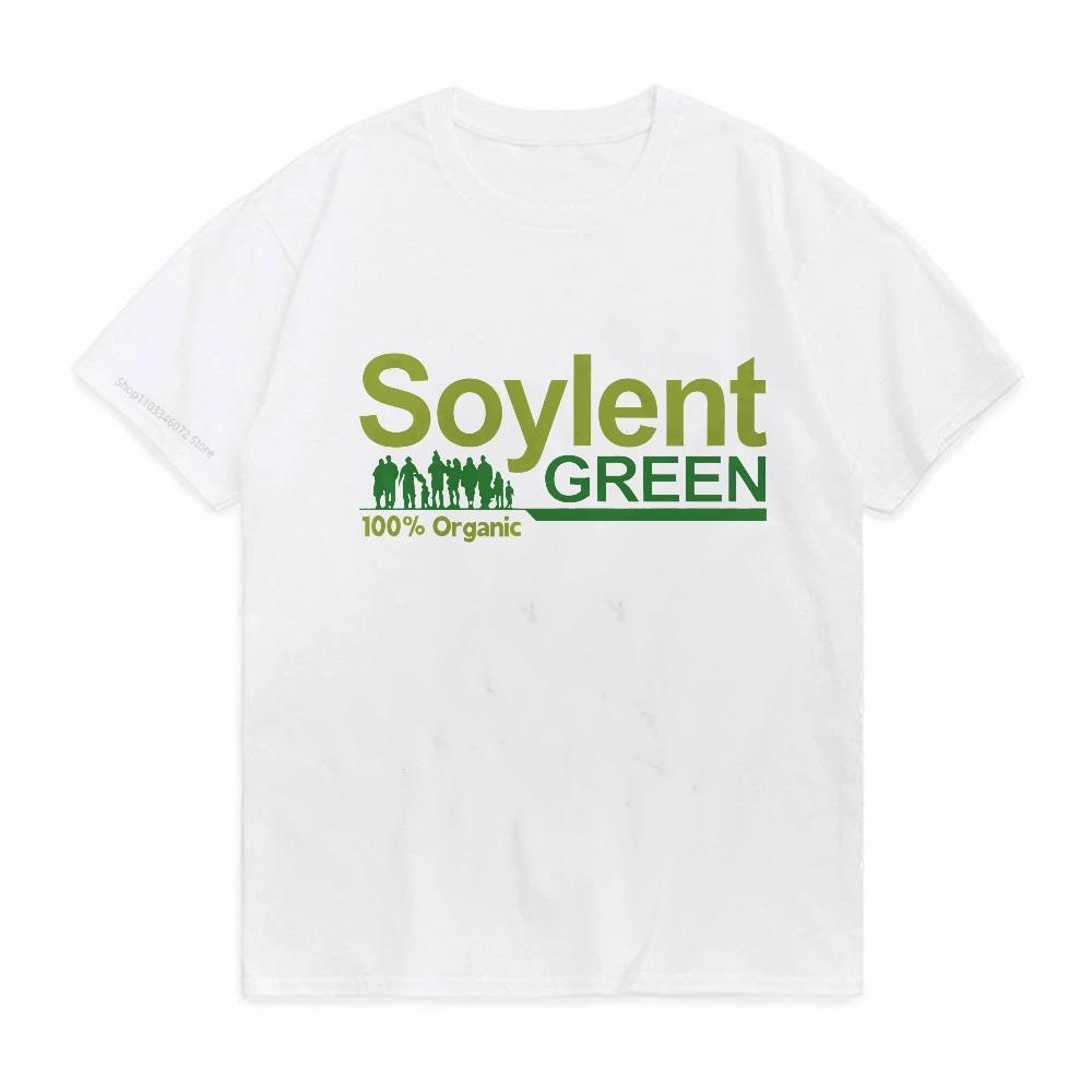 Soylent Green Футболка с принтом букв Сезон Мужская Мода Узор Короткий рукав Футболка Ретро Стиль Хипстер Дышащая Повседневные футболки
