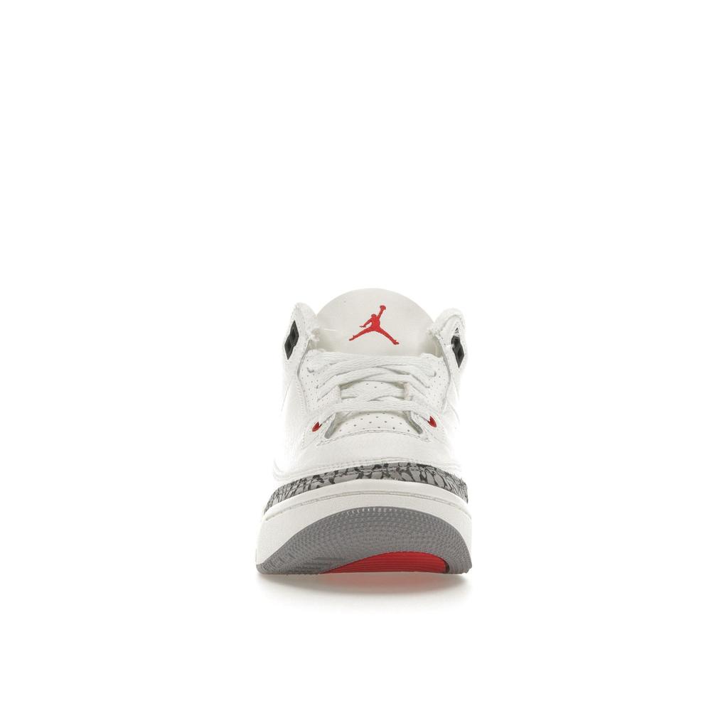 Детские кроссовки Air Jordan 3 Retro PS White Cement Reimagined Summit-White Fire-Red Black DM0966-100