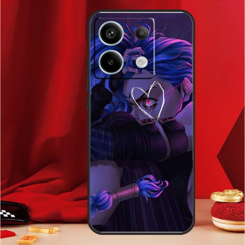 Чехол для телефона Аниме Аркейн Джинкс Для Xiaomi Redmi Note 13 Pro 12 10 9 8 11 Pro 12S 11S 10S 9S 10A 9C 10C 12C 13C