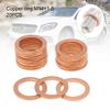 20pcs M14x1.5 Copper Oil Drain Plug Crush Washers Coolant Seal Circle Gasket Set