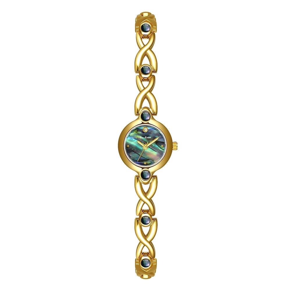 BS Bee Sister Ladies Small Gold Watch Elegant Quartz Vintage Woman Watches Luxury Waterproof Fashionable Wristwatch Gifts