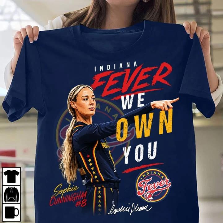 Ограниченная серия Софи Каннингем Indiana Fever Баскетбольная 2D Футболка Подарок для фаната