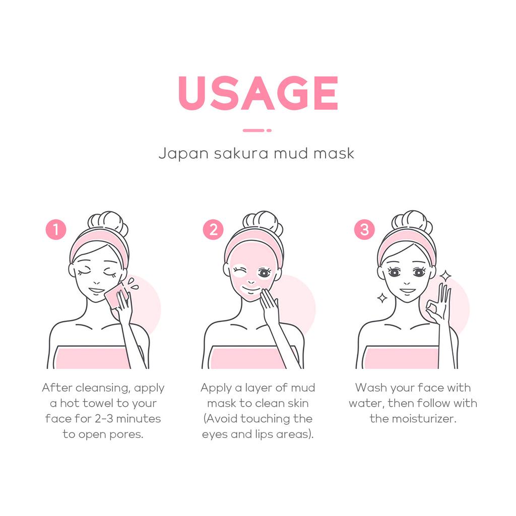 LAIKOU 3/5/10 шт. Маска для лица с цветками вишни, грязевая освежающая, глубоко очищающая, отбеливающая, сужающая поры маска для лица, средство по уходу за кожей лица