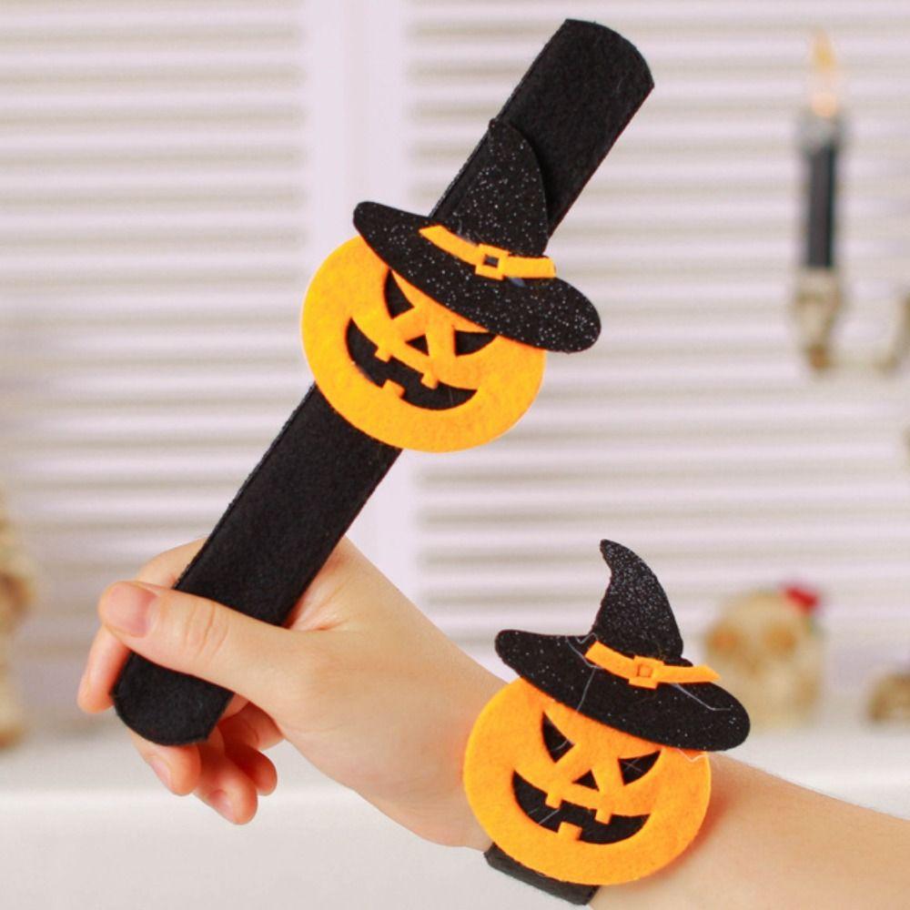 Ghost Halloween Slap Bracelets Spider Hands Clap Circle Creative Pop Circle Wristband  Kids