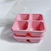 2 шт. ланч-боксы bento с 4 отделениями и крышками, пригодны для микроволновой печи и посудомоечной машины, 4 цвета, идеально подходят для приготовления еды, офиса, кемпинга и школы