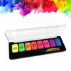 8-Color Water-Soluble Fluorescent Body Paints Halloween Dark Night Glow Paintbrush DIY Quick Dry Pigments Paste Eyeline Makeup