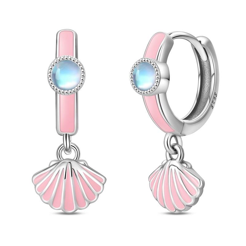 Серьги-гвоздики из серебра 925 пробы, милые, блестящие, Бант, Цветок, Единорог, Сердце, Ракушка, Перо, Модные, Тонкие ювелирные изделия, Подарок для женщин