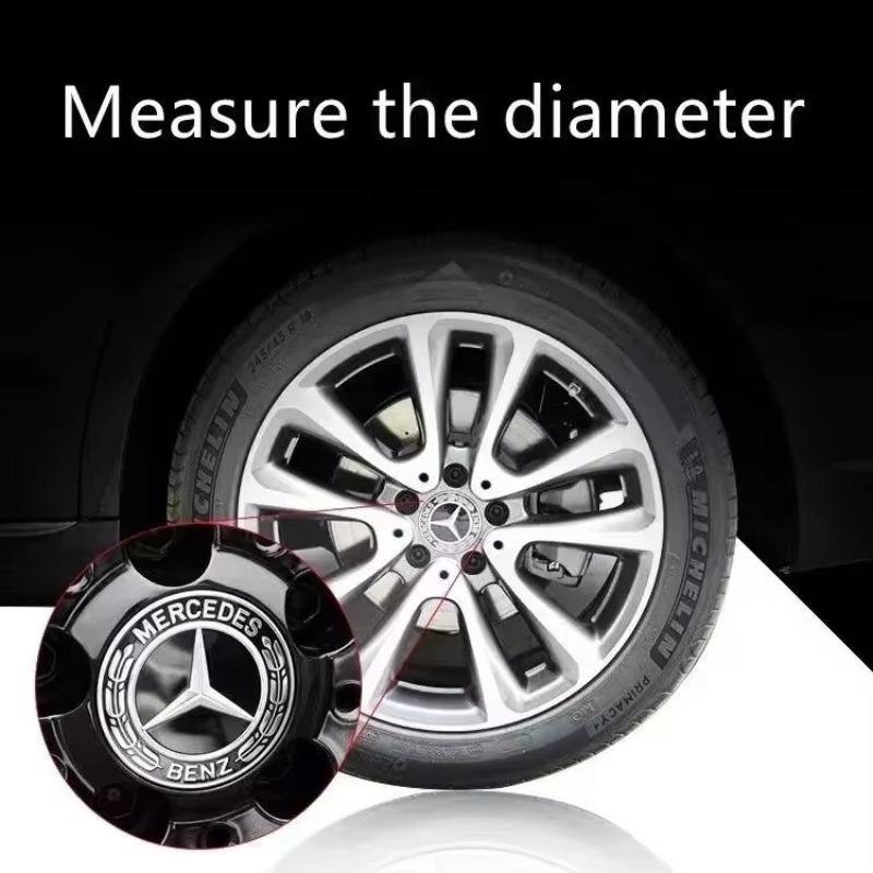 twsqj4 Car Sticker For Mercedes Benz 4PCS/set 75mm Car Wheel Center Hub Caps Cover Decoration Accessories for Mercedes Benz B/C/E/S Cl