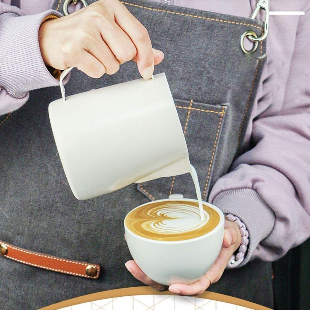 Thickened Stainless Steel Milk Frothing Pitcher 450ml Milk Steaming Pitcher Coffee Making
